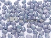 Pinch Beads 5mm - Chalk White Baby Blue Luster