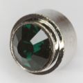 0003-404 Ringtop silberfarbig-emerald